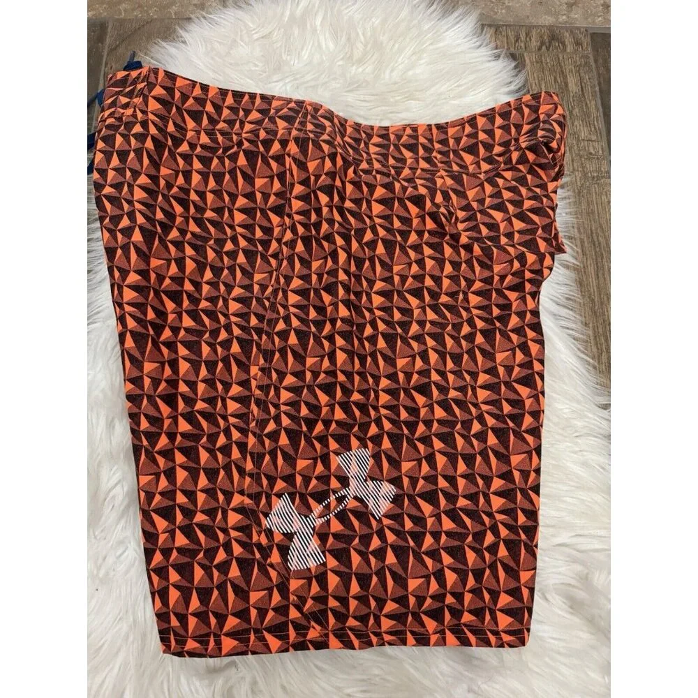 Under‎ Armour UA Bergwind Board short Swimsuit Beta Orange Storm Sz 42 Heat Gear